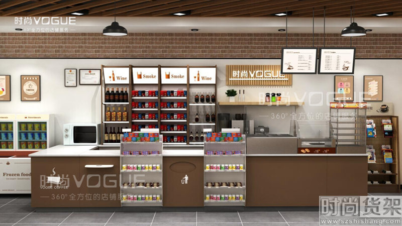 超市貨架擺放設計效果圖