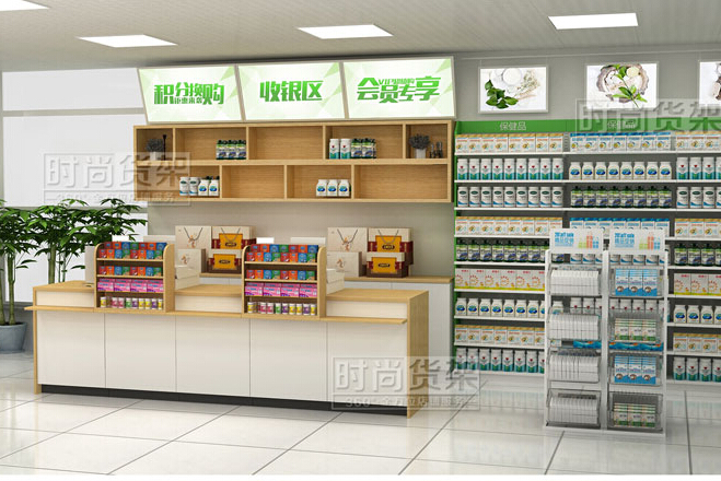 藥店收銀區設計_收銀臺設計